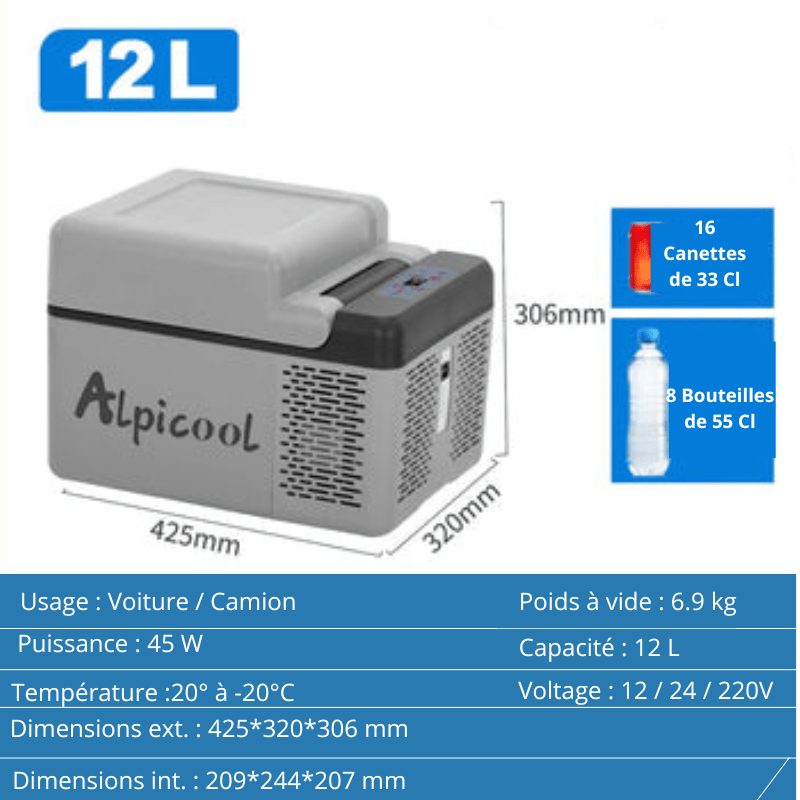 glacière allume cigare camion 12 Litres