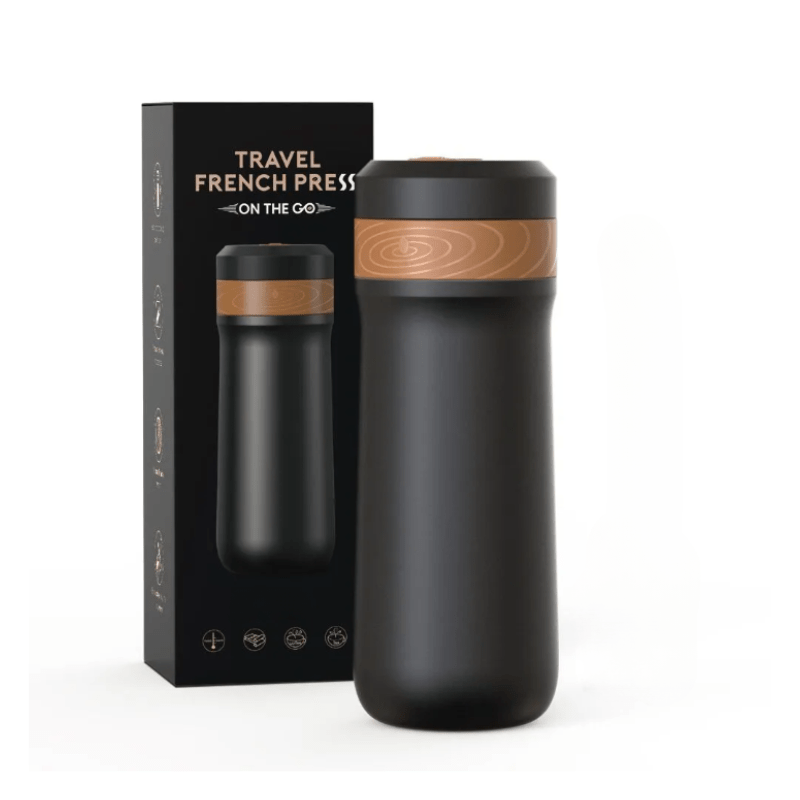 Cafetiere thermos noir avec boite