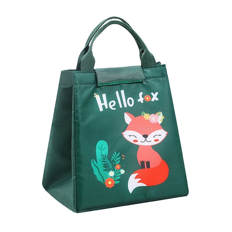 sac isotherme repas enfant de couleur verte