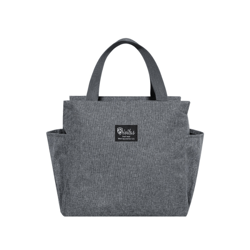 Sac lunch gris pour emporter repas au travail