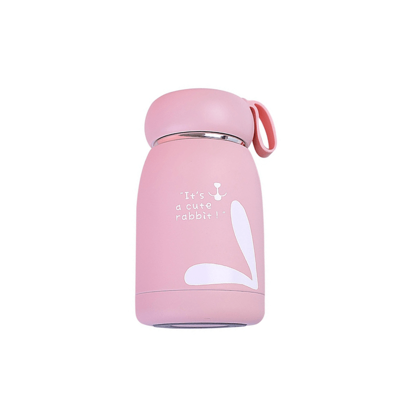 Thermos pour enfant avec motif lapin de couleur rose