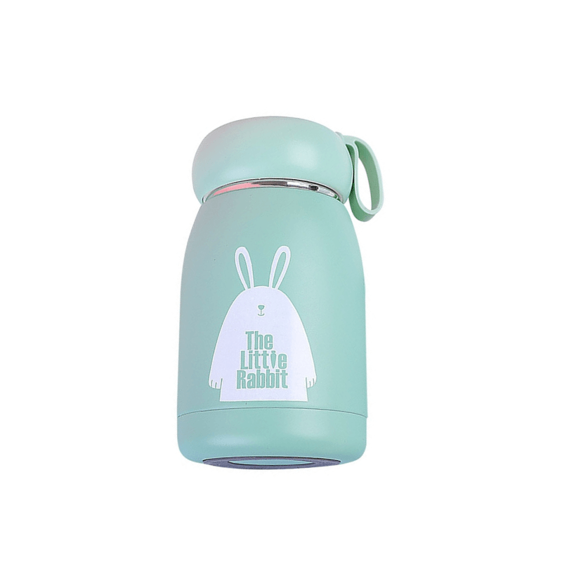 Thermos pour enfant avec motif lapin de couleur vert