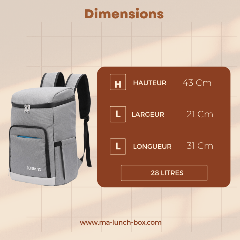 Sac a dos isotherme dimensions repas