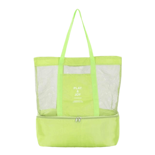 sacs isotherme vert avec compartiment